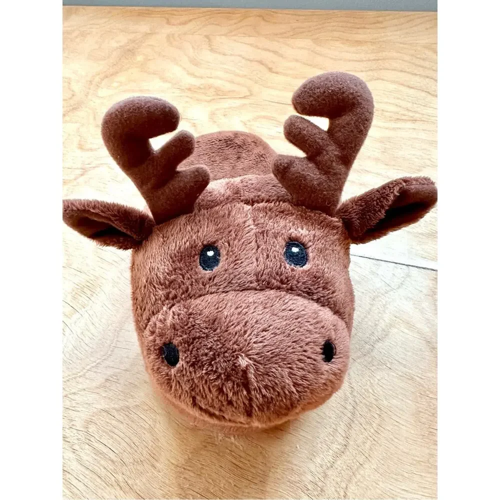 Toddler Moose Slippers Size 4T Brown Plush Woodland Animal Cozy Winter